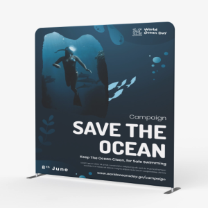 8ft Tension Fabric Trade Show Display